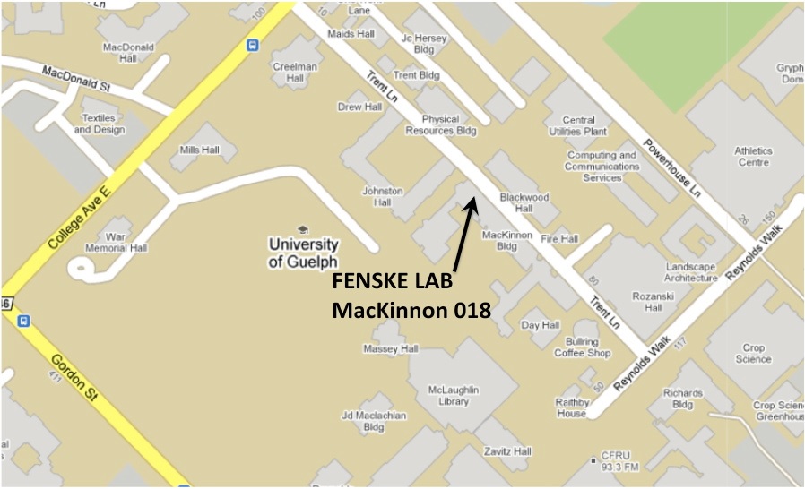 Map picture showing location of Cognitive Affective Neuroscience Lab